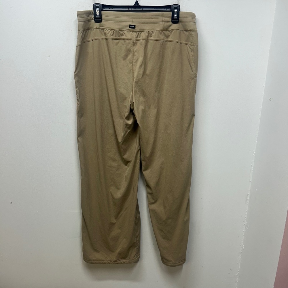Prana Koen Mid Rise Wide Leg Pants Tan Khaki Hiking Outdoor Large hiking - Picture 6 of 11
